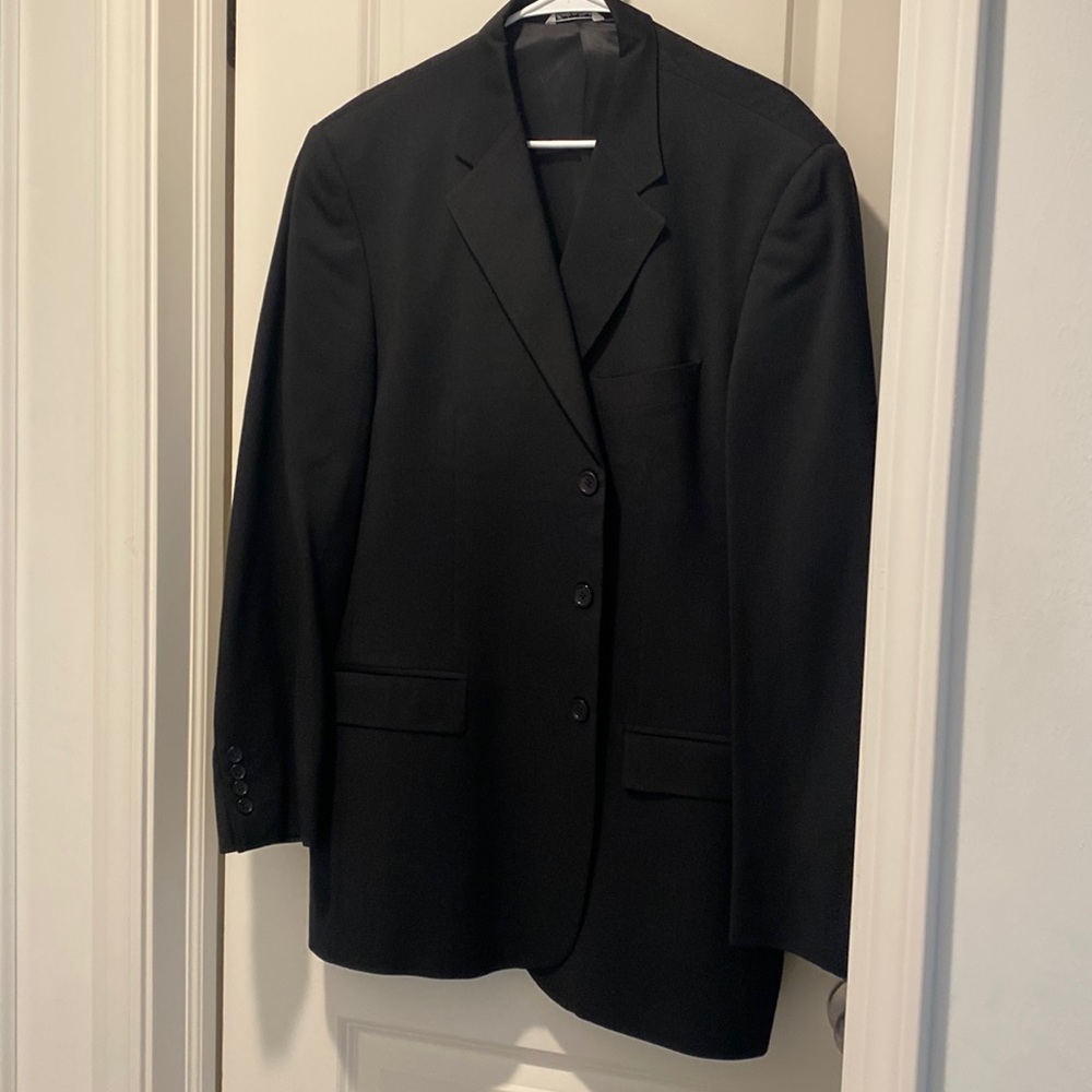 High end black suit jacket